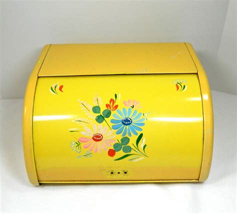 yellow metal bread box|dollar general bread box.